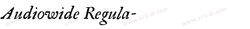 Audiowide Regula字体转换
